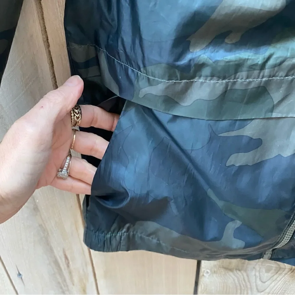 Mango kids wind breaker camouflage print jacket size 6/7 years